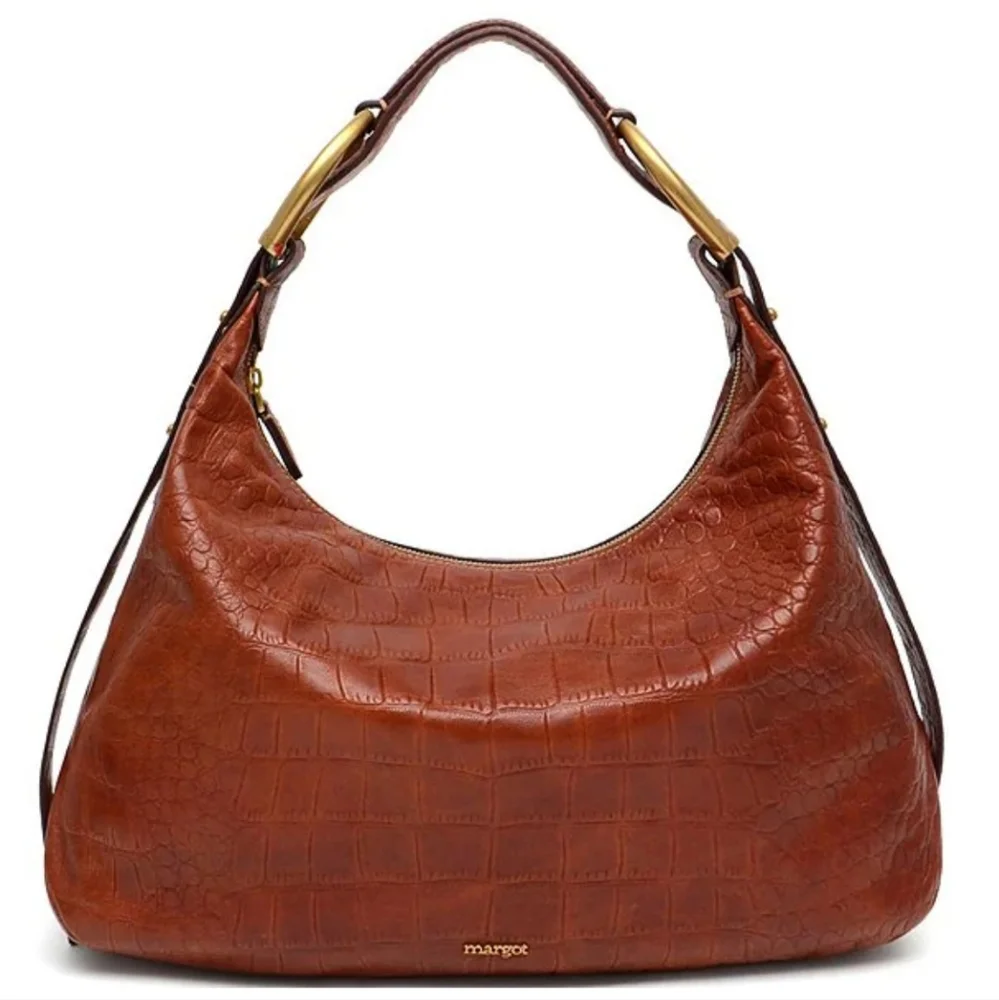 Margot Alexandra Stirrup Leather Hobo Bag